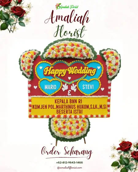 Papan Bunga Pernikahan Popugoba